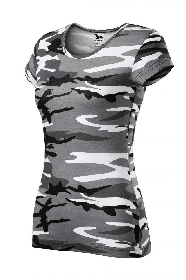 Tricou pentru dama Camo Pure, camuflaj gri, marime XS