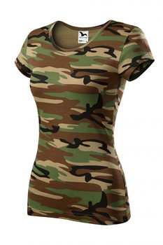 Tricou pentru dama Camo Pure, camuflaj maro, marime XL Tricou pentru dama Camo Pure, camuflaj maro, marime XL
