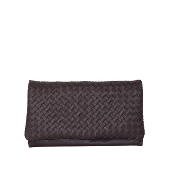 Geanta plic din piele naturala impletita manual, Dellaconte, Maro Antic 8446-36 Geanta plic din piele naturala impletita manual, Dellaconte, Maro Antic 8446-36