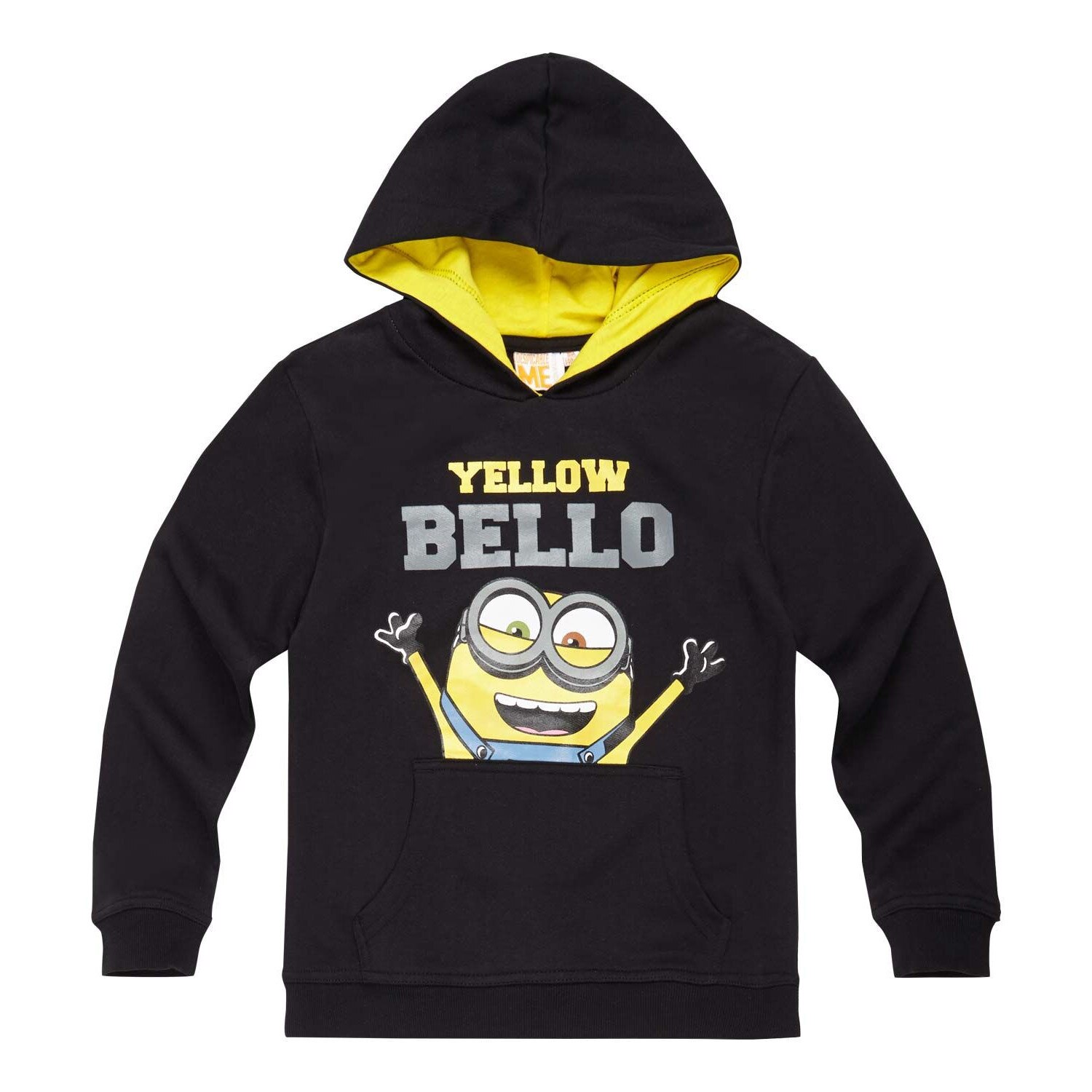 Hanorac cu gluga Minioni negru 8 ani, 128 cm
