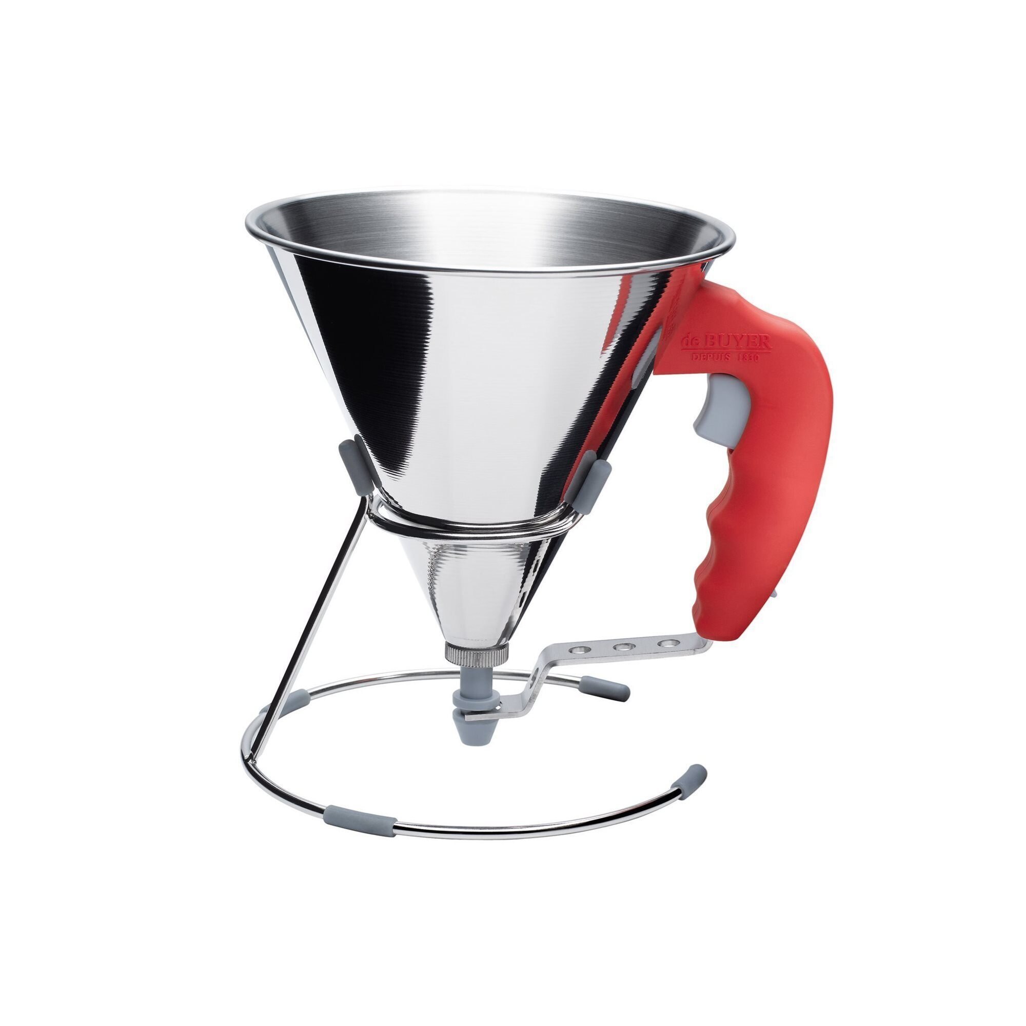 Mini-palnie turnare crema, cu stand 0.8 L KWIK, rosu - de Buyer