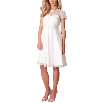 Eviza - Шифонена рокля за бременни, бяла, размер XL