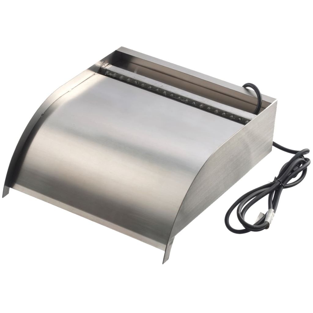 Lama pentru cascada, tip Nevada, iluminare LED, Ubbink, Otel inoxidabil, 13 x 30 x 33 cm