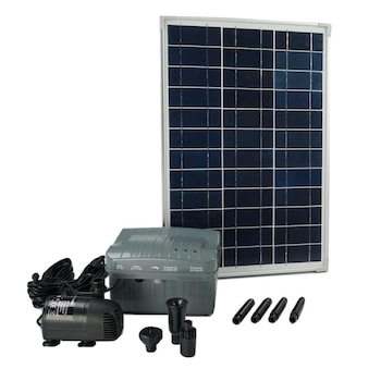 Ubbink - Комплект соларен панел помпа и батерия Solar Max 1000, 25х20х40 см, 35 W, 2480 л/ч