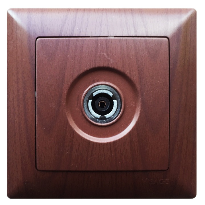 Priza TV Visage wenge, incastrata
