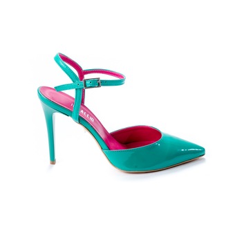 Sandale dama, piele naturala lacuita, culoare verde, Il laccio Sandale dama, piele naturala lacuita, culoare verde, Il laccio