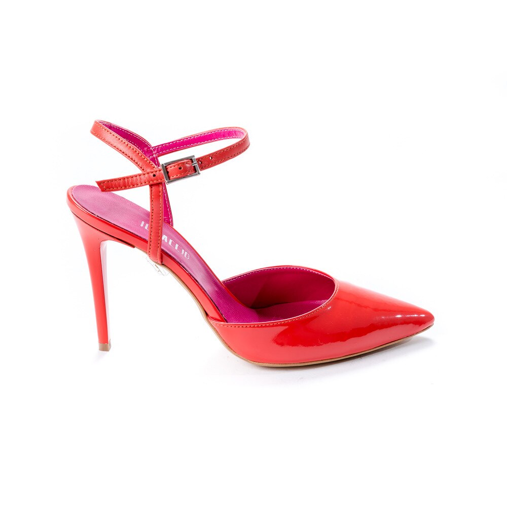 Sandale dama, piele lacuita, culoare corai, Il Laccio