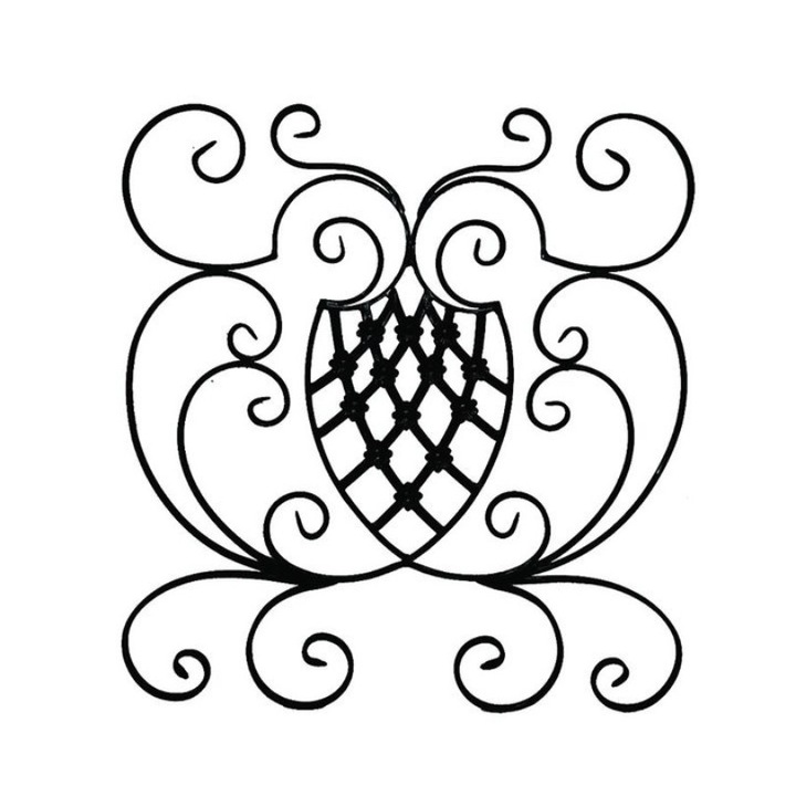 FerroBrand kovácsoltvas dekoratív panel, 85x80 cm