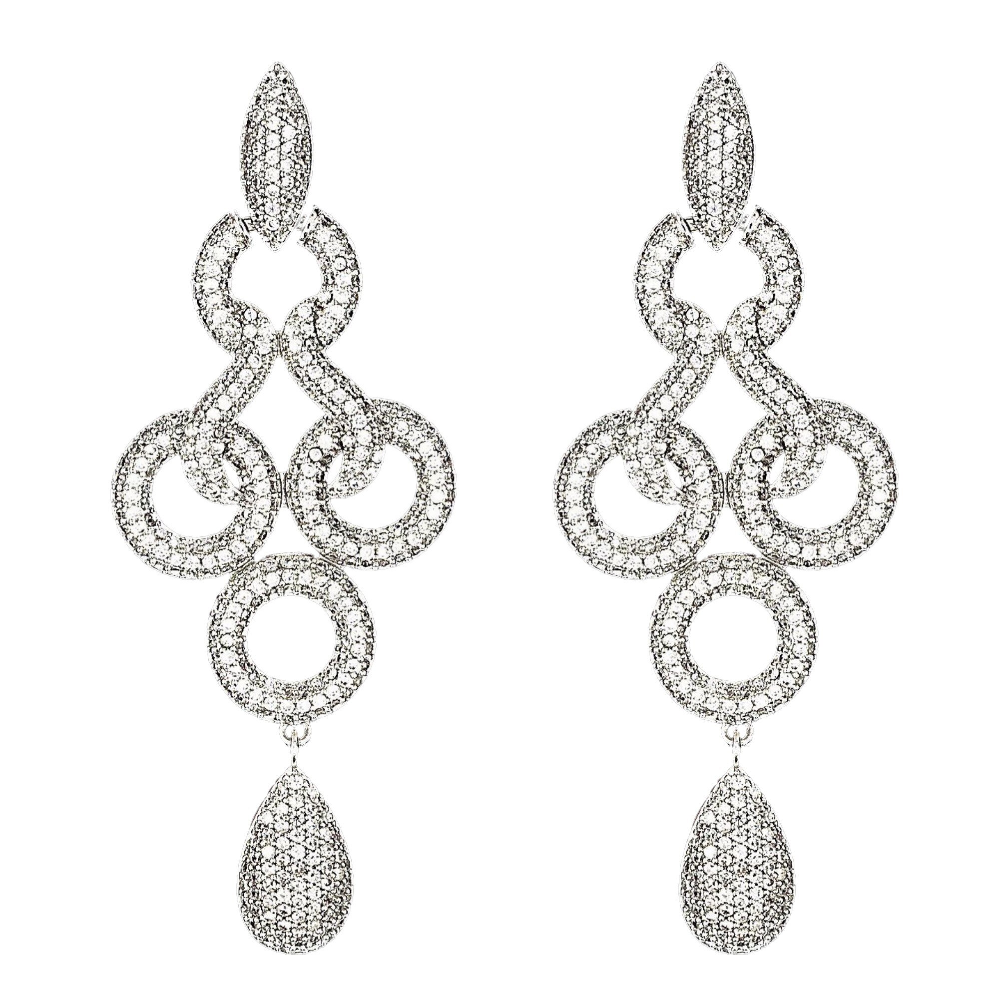 Cercei placati cu Aur 18K si Diamante, Ariana