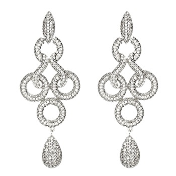 Cercei placati cu Aur 18K si Diamante, Ariana Cercei placati cu Aur 18K si Diamante, Ariana