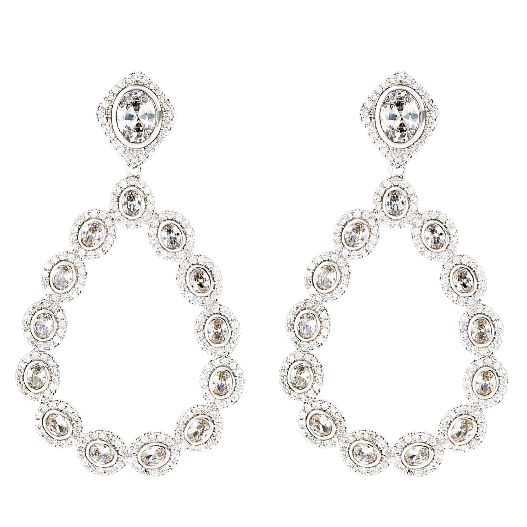 Cercei placati cu Aur 18K si Diamante, Barbie