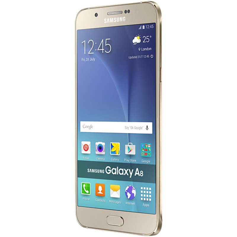 Смартфон Samsung Galaxy A8, Dual Sim, 32GB, 4G, Gold - eMAG.bg
