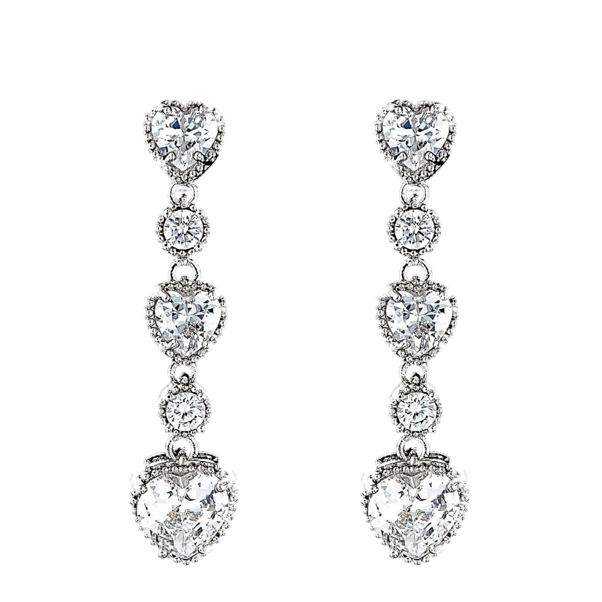 Cercei placati cu Aur 18K si Diamante, Calypso Platinum