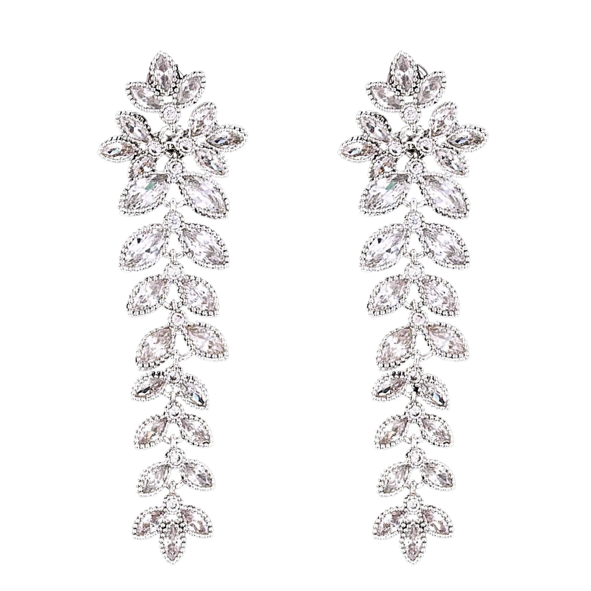 Cercei placati cu Aur 18K si Diamante, Cleopatra