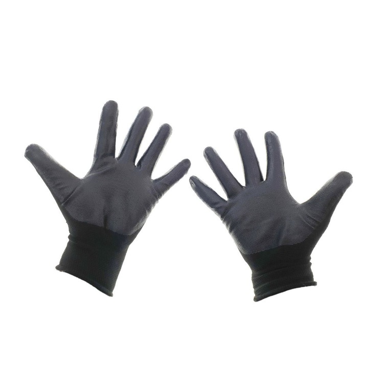 Manusi de protectie universale Flores FS-12642, material textil si PVC, negre Universal Negru