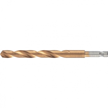 Burghiu pentru metal, 4,5 mm, acoperit cu nitrura de titan, coada hexagonala, MTX Burghiu pentru metal, 4,5 mm, acoperit cu nitrura de titan, coada hexagonala, MTX