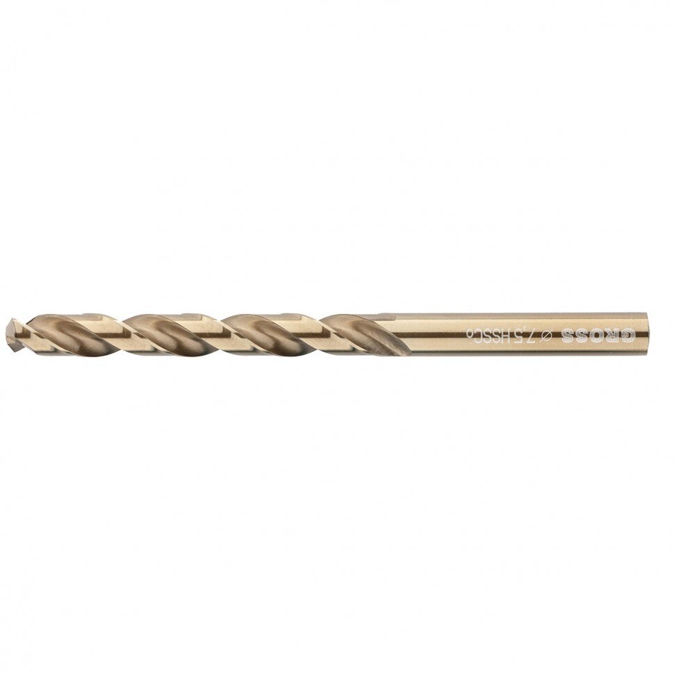 Burghiu spiralat pentru metal, HSS-Co, 7.5 mm , GROSS