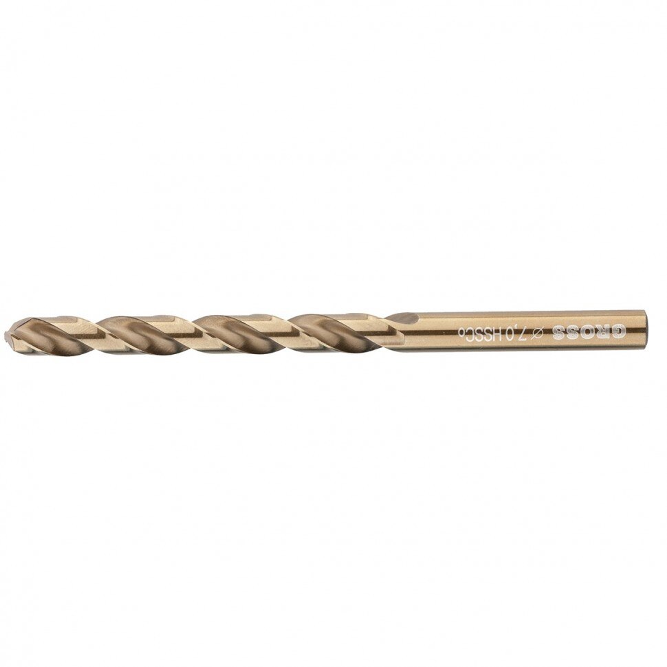 Burghiu spiralat pentru metal, HSS-Co, 7.0 mm , GROSS