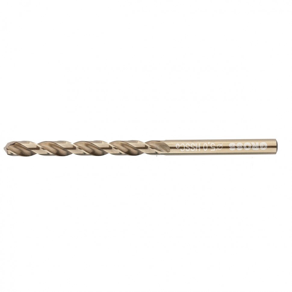 Burghiu spiralat pentru metal, HSS-Co, 5.0 mm , GROSS