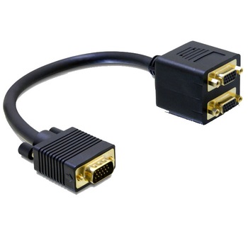 Adaptor VGA tata la 2x VGA mama, Delock - 65060 Adaptor VGA tata la 2x VGA mama, Delock - 65060