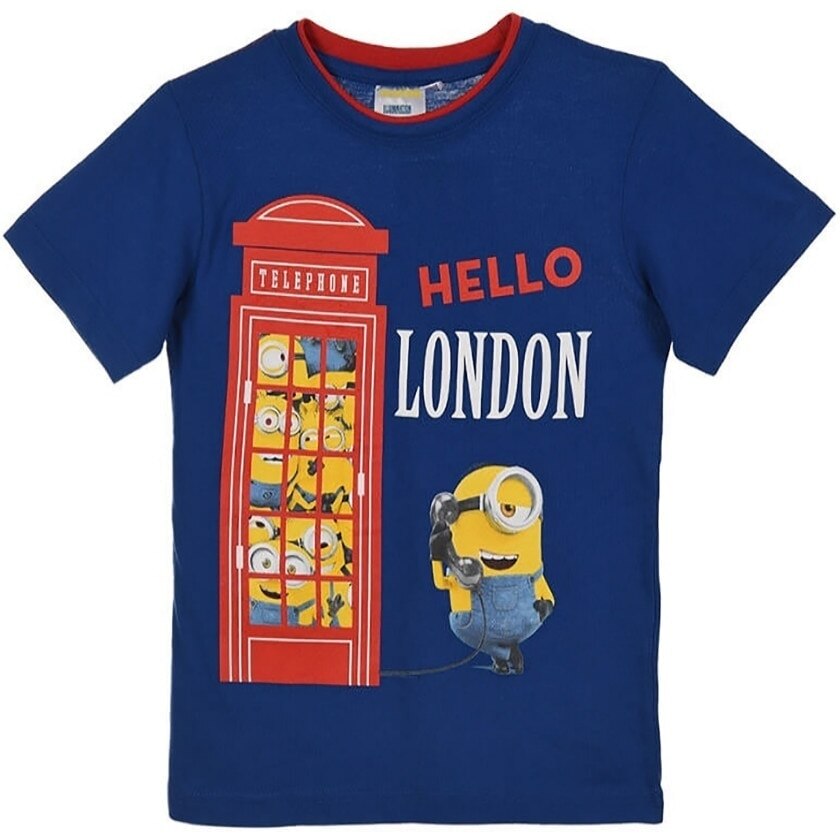 Tricou cu maneca scurta Minions, Albastru