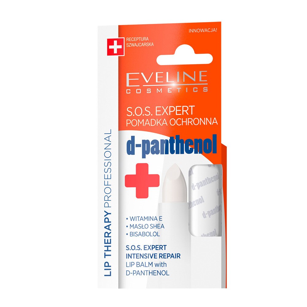 Balsam de buze Eveline Lip Therapy SOS Expert D-panthenol