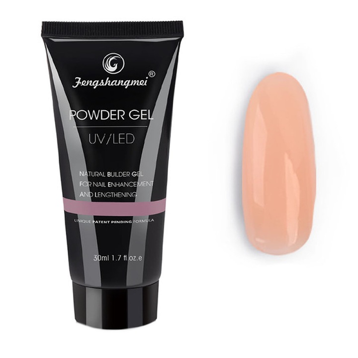 Polygel pentru constructie unghii FSM 010, 30 ml, Light Peach
