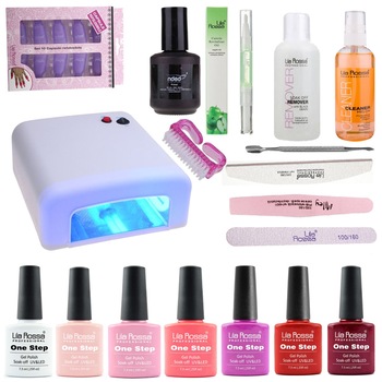 Kit complet manichiura cu oja semipermanenta Lila Rossa One Step si lampa uv Kit complet manichiura cu oja semipermanenta Lila Rossa One Step si lampa uv