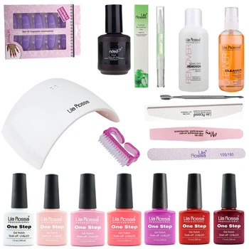 Kit complet manichiura cu oja semipermanenta Lila Rossa One Step si lampa led Kit complet manichiura cu oja semipermanenta Lila Rossa One Step si lampa led