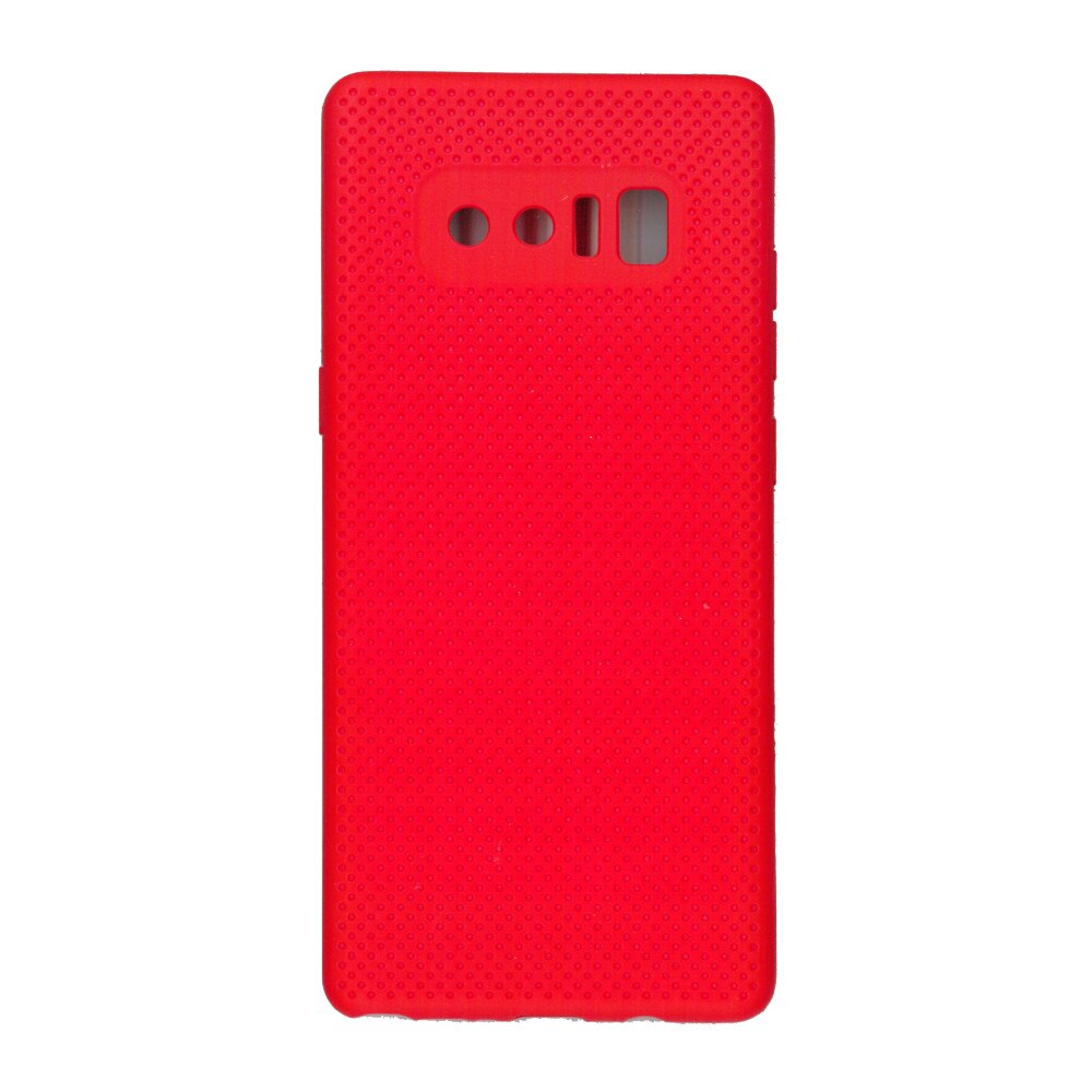 Husa din silicon cu perforatii si interior de microfibra pentru Samsung Galaxy Note 8 - High End, Rosu