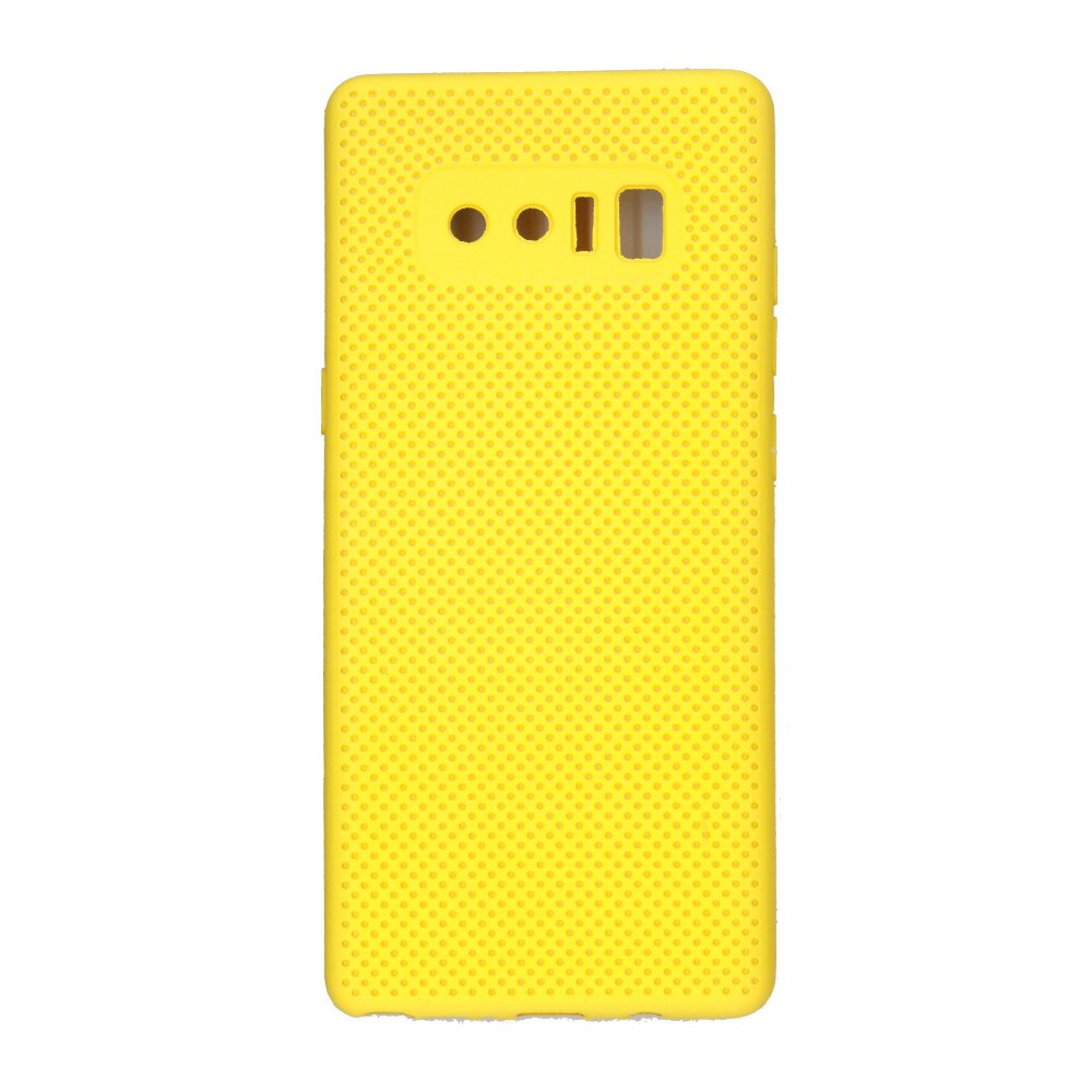 Husa din silicon cu perforatii si interior de microfibra pentru Samsung Galaxy Note 8 - High End, Galben