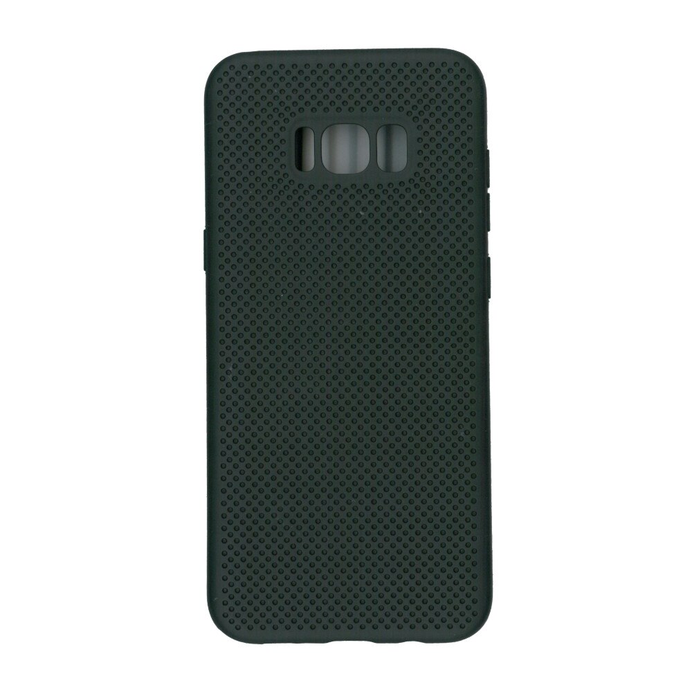 Husa din silicon cu perforatii si interior de microfibra pentru Samsung Galaxy S8 Plus - High End, Negru