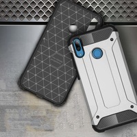 Husa Huawei Y7 2019, Y7 Prime 2019, Hybrid Armor Rugged, Silver