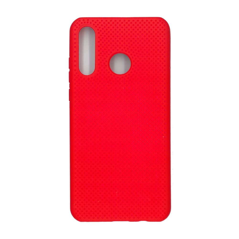 Husa din silicon cu perforatii si interior de microfibra pentru Huawei P30 Lite- High End, Rosu