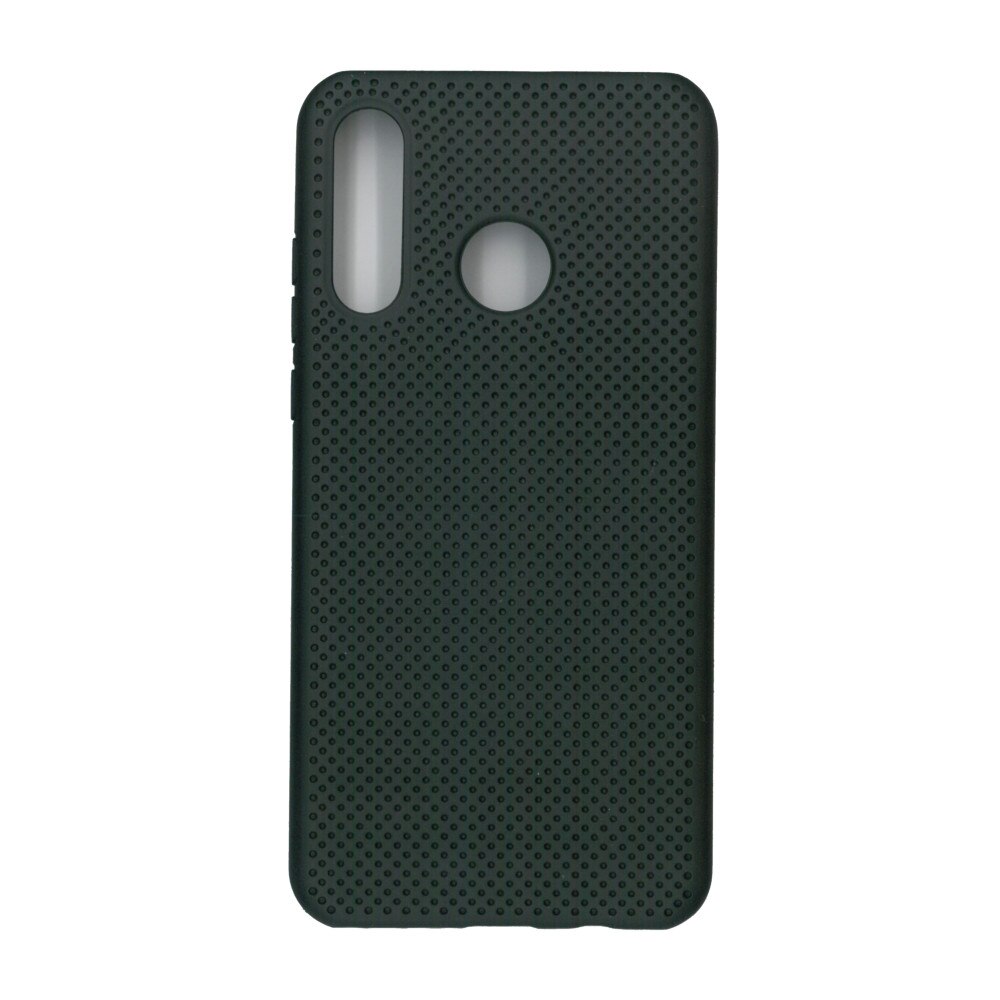 Husa din silicon cu perforatii si interior de microfibra pentru Huawei P30 Lite- High End, Negru