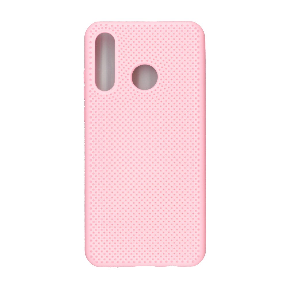 Husa din silicon cu perforatii si interior de microfibra pentru Huawei P30 Lite- High End, Roz