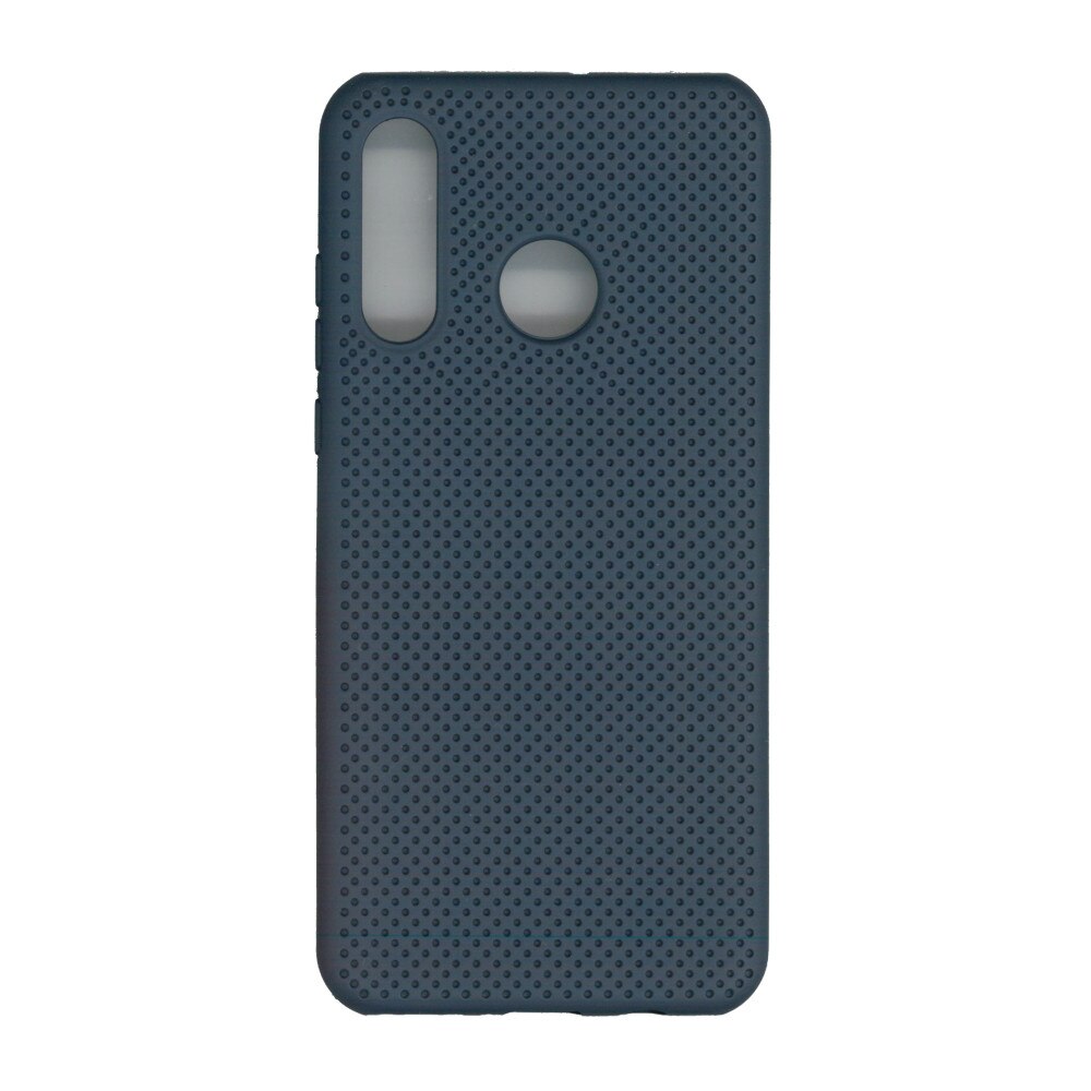 Husa din silicon cu perforatii si interior de microfibra pentru Huawei P30 Lite- High End, Albastru