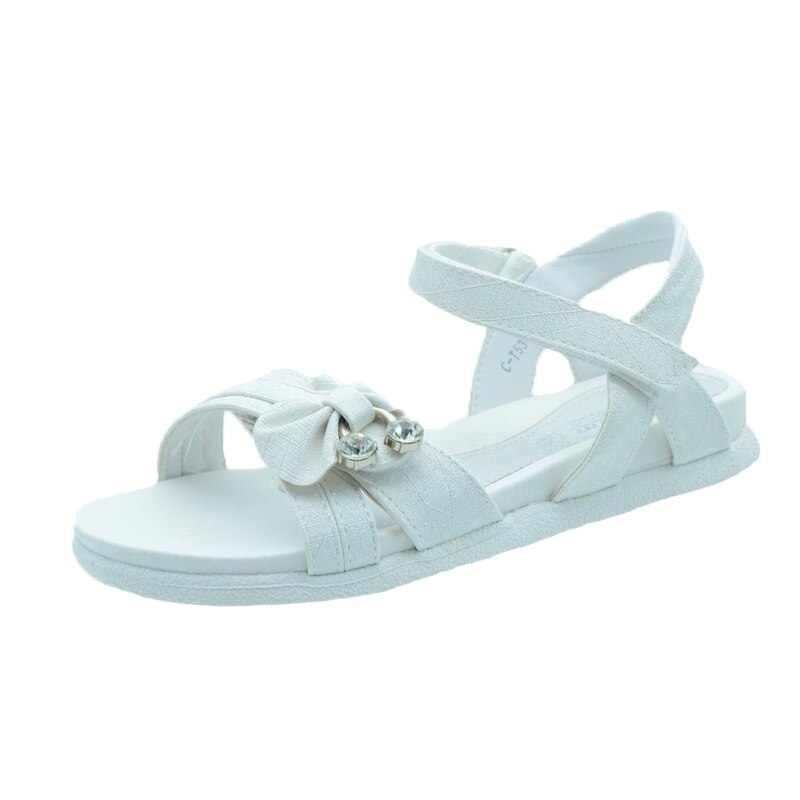 Sandale ortopedice fetite Tom Miki C-T53-39-D, Alb