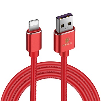 Cablu de date Dux Ducis K-Max , Usb la Lightning, 5V , 2A , 1M , rosu Cablu de date Dux Ducis K-Max , Usb la Lightning, 5V , 2A , 1M , rosu