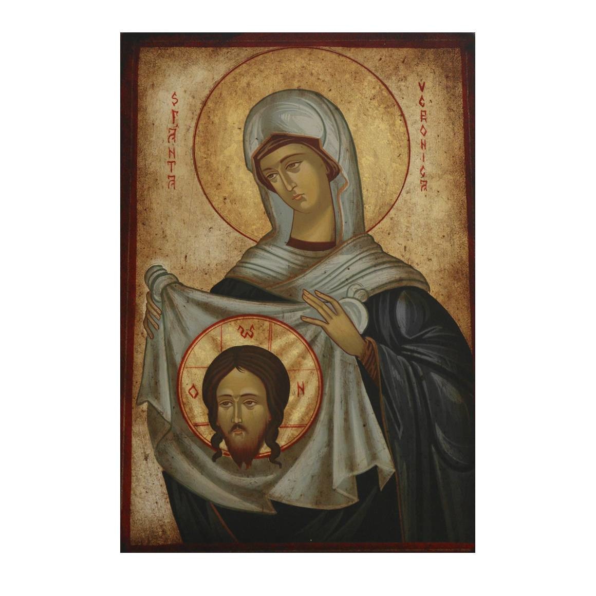 Icoana pictata pe lemn Sf. Veronica, Artizanat Opait, 14X10cm