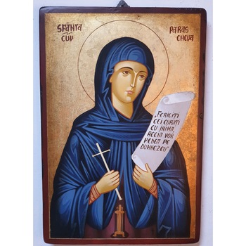 Icoana pictata pe lemn Sf. Paraschieva 1, Artizanat Opait, 44X32cm Icoana pictata pe lemn Sf. Paraschieva 1, Artizanat Opait, 44X32cm