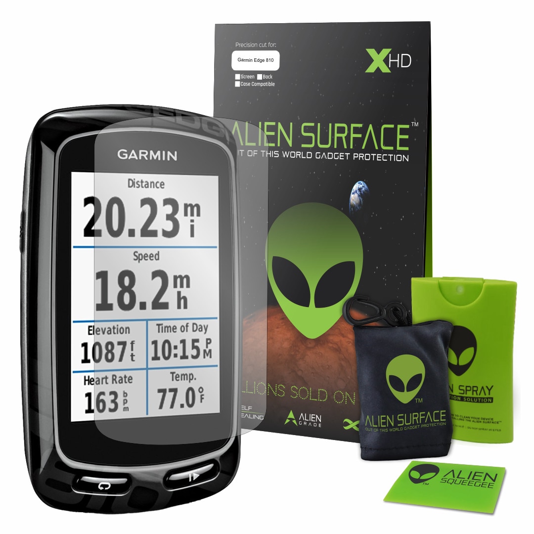 Folie Alien Surface XHD, Garmin Edge 810, protectie ecran 1+1 Gratis + Alien Fiber cadou