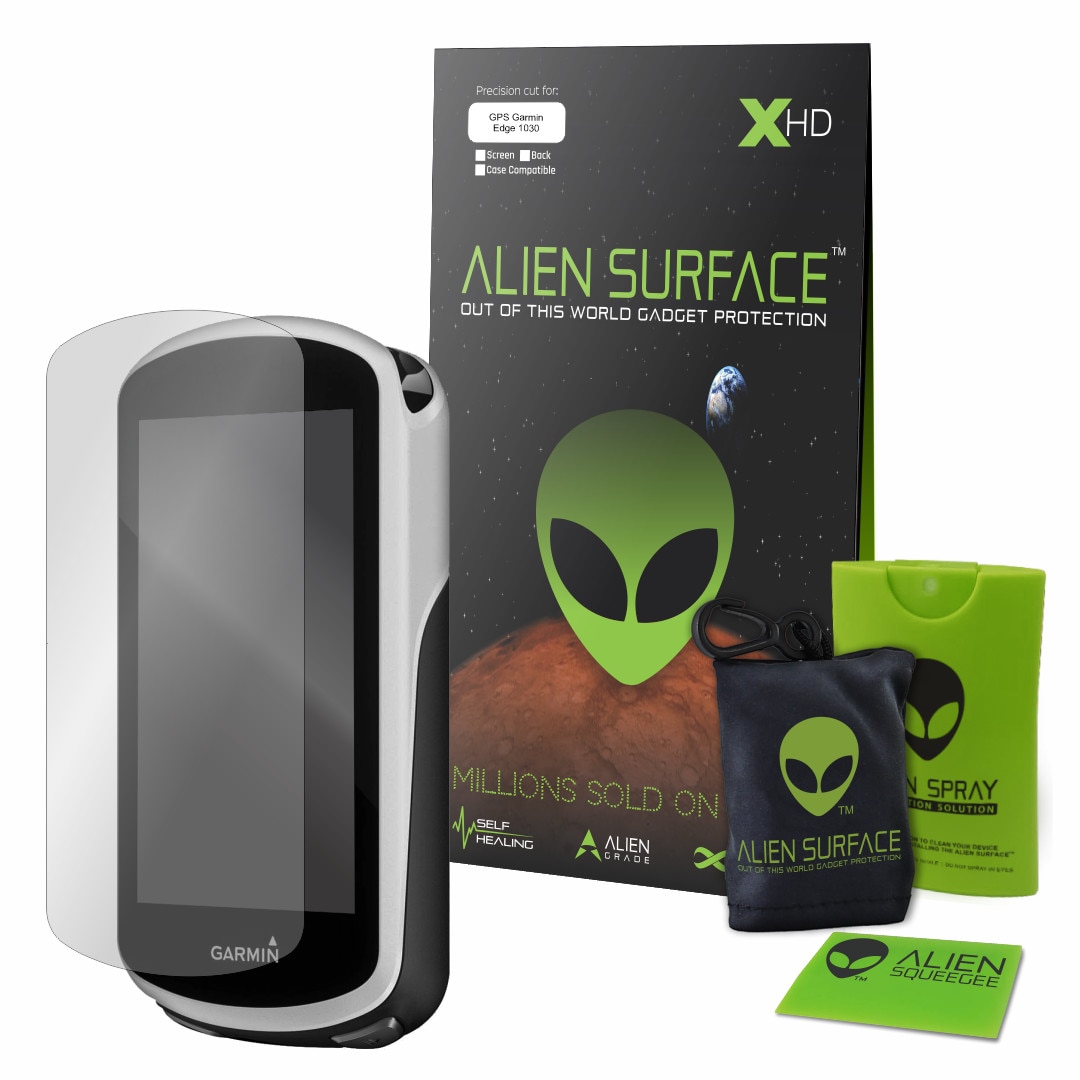 Folie Alien Surface XHD, Garmin Edge 1030 GPS, protectie ecran 1+1 Gratis + Alien Fiber cadou