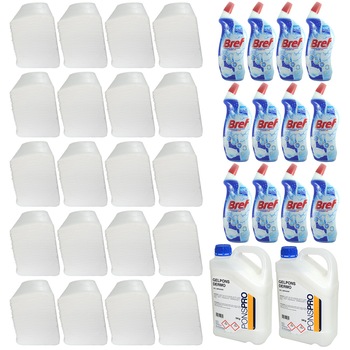 Pachet - 20 x Set servetele Sano pliate in ,,Z'' 150buc/Set + 2 x Sapun lichid Profesional, Pons, 5L + 12 x Solutie gel pentru WC, Bref Fresh Mint, 700ml Pachet - 20 x Set servetele Sano pliate in ,,Z'' 150buc/Set + 2 x Sapun lichid Profesional, Pons, 5L + 12 x Solutie gel pentru WC, Bref Fresh Mint, 700ml