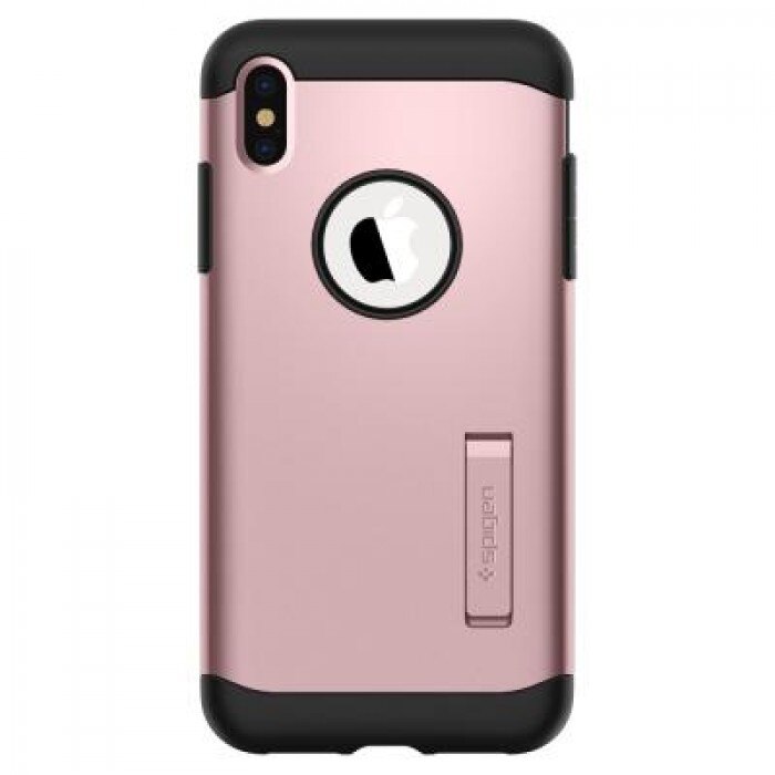Husa iPhone XS Max, Spigen Slim Armor, Rose Gold