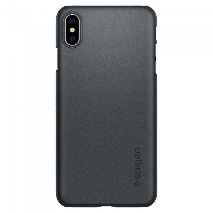 Husa iPhone XS Max, Spigen Thin Fit, Gri