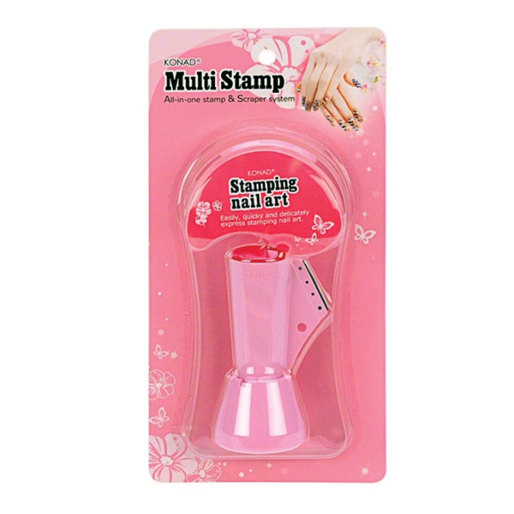 Stampila silicon pentru unghii Konad Multi Stamp, racleta inclusa