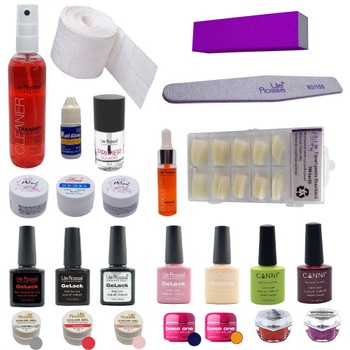 Kit Nail Art, 7 geluri UV color Lila Rossa, Miley, 4 oje semipermanente si accesorii, Canni Kit Nail Art, 7 geluri UV color Lila Rossa, Miley, 4 oje semipermanente si accesorii, Canni