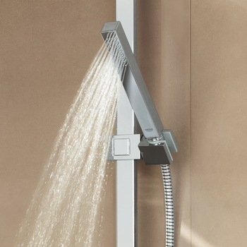 Set de dus Grohe Euphoria Cube, bara dus 900 mm, furtun 1750 mm, 1 pulverizare, anti-calcar, furtun anti-rasucire, crom Set de dus Grohe Euphoria Cube, bara dus 900 mm, furtun 1750 mm, 1 pulverizare, anti-calcar, furtun anti-rasucire, crom