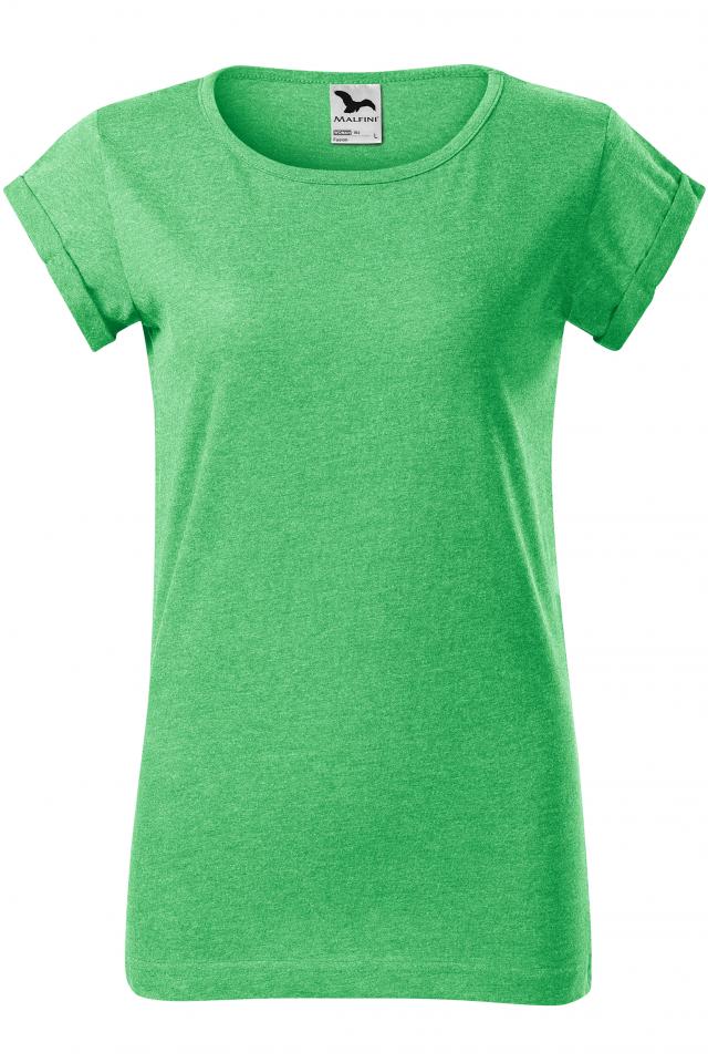 Tricou pentru dama Fusion, Verde melanj